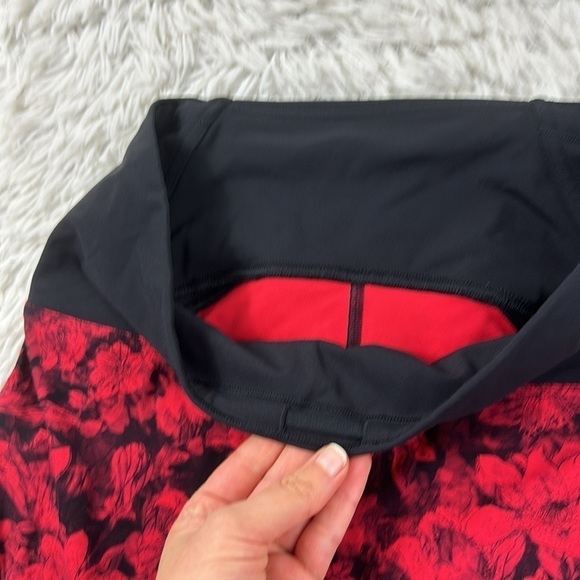 Lululemon Train Times Fast Pace Pant Special Edition 25" Carminetrue Red Black - Picture 3 of 5